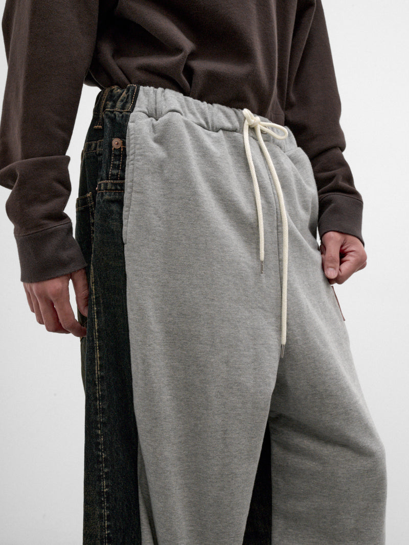 Cotton Hybrid Jeans Sweatpants (A17PT022-INDIGO)