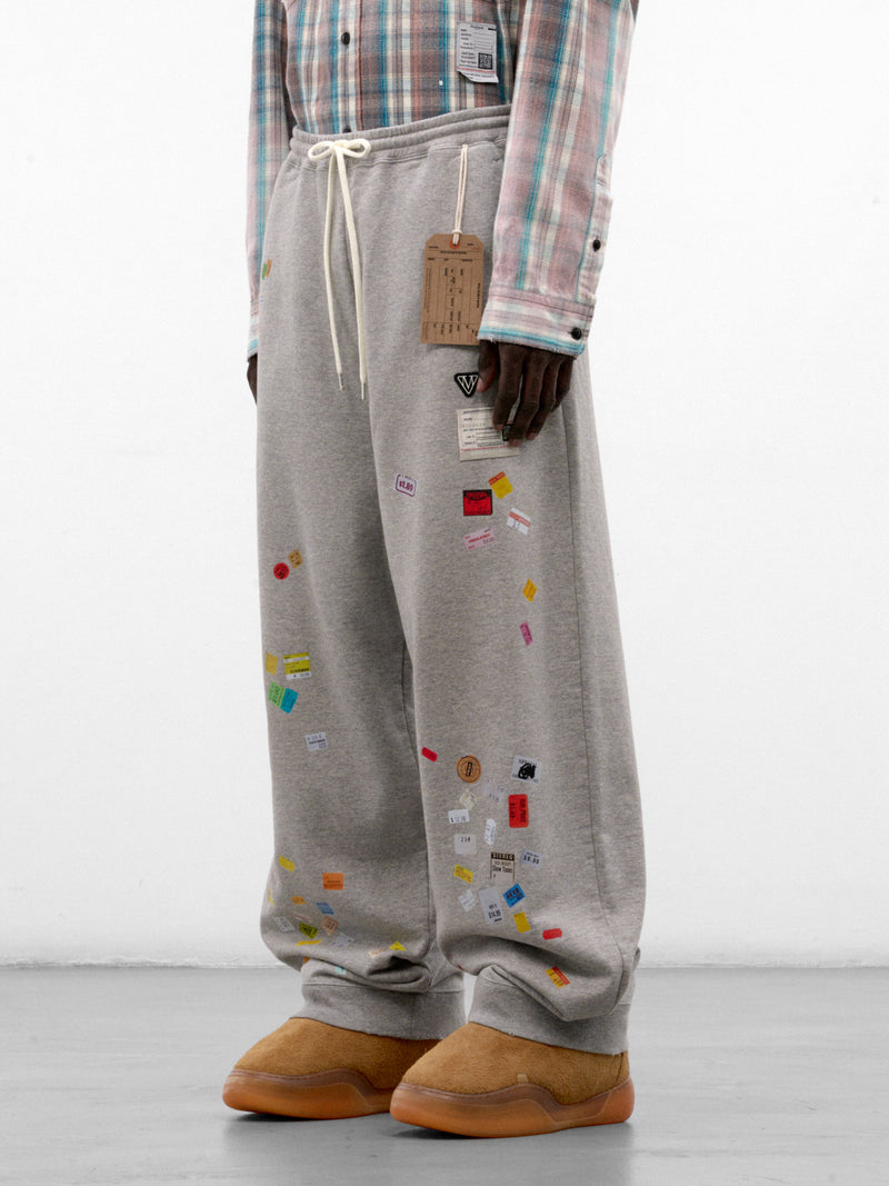Gray Cotton Price-Tag Sweatpants (A17PT552-GRAY)