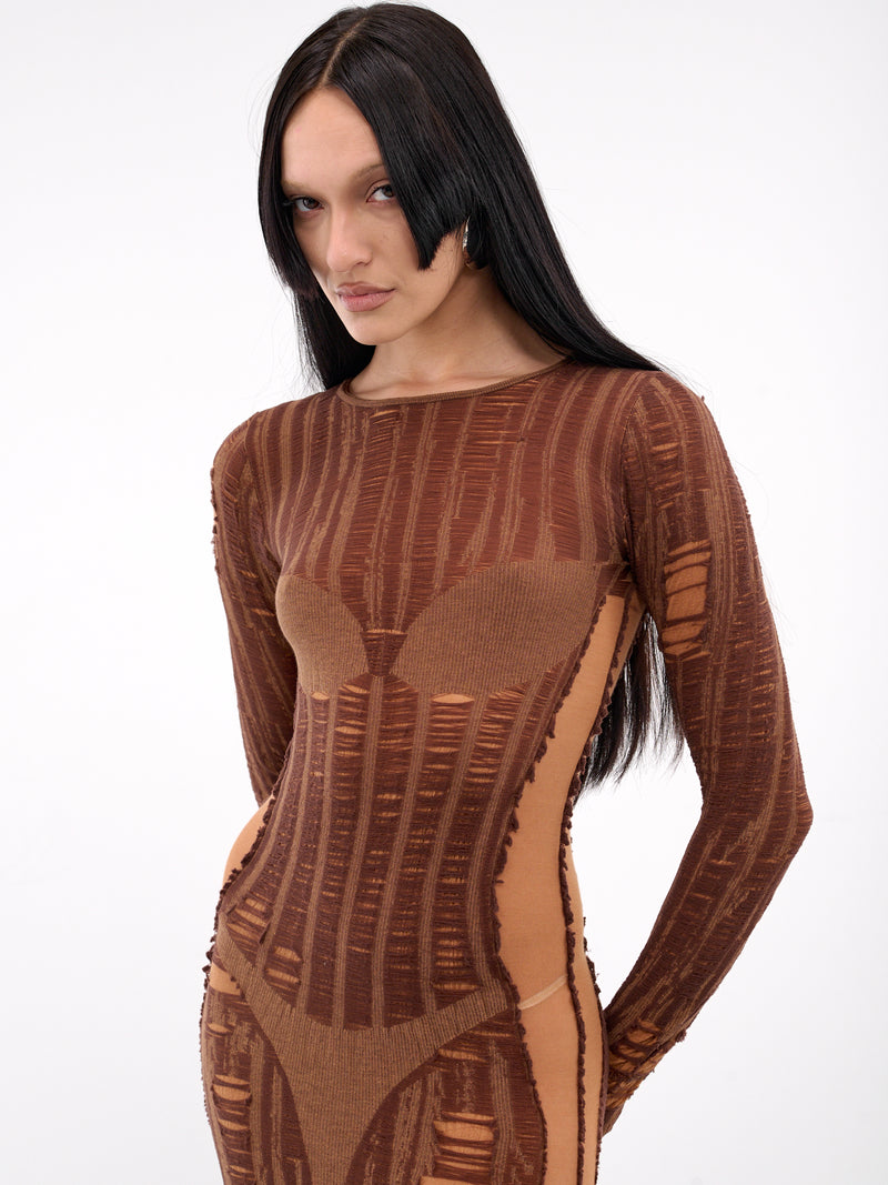 M-Calimera Tromp L'oeil Dress (A18125-0BJBI-WOOD)