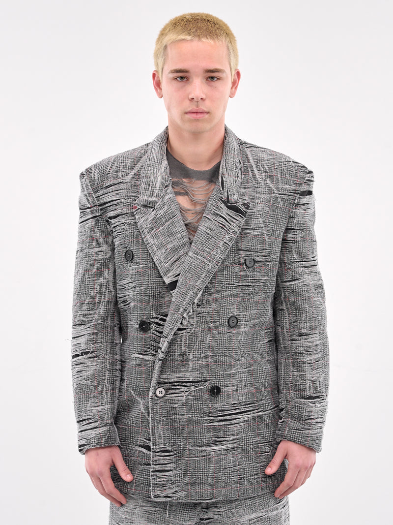 D-Pekka-Fsg Distressed Blazer (A18157-OCMBR-GREY)