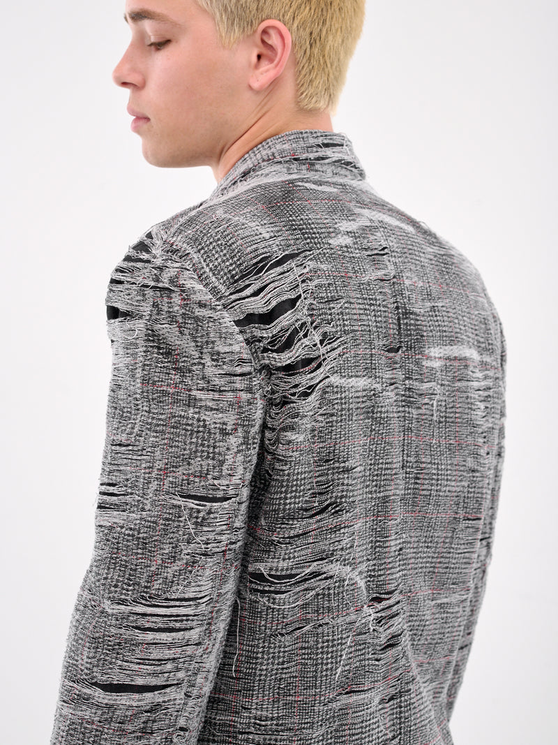 D-Pekka-Fsg Distressed Blazer (A18157-OCMBR-GREY)