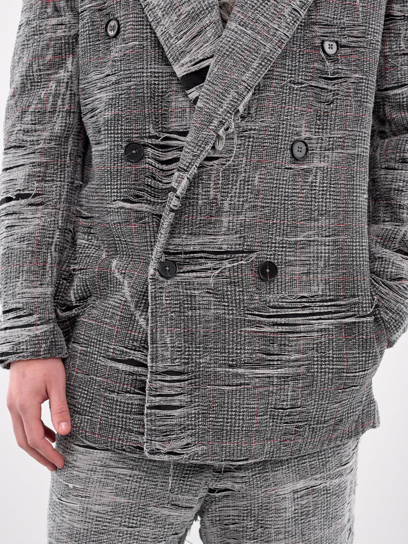 D-Pekka-Fsg Distressed Blazer (A18157-OCMBR-GREY)