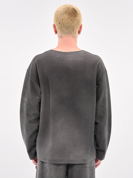 S-Ruben Distressed Crewneck (A18216-0PLAI-GREY)