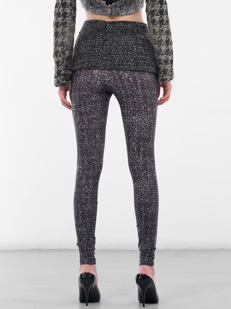 Black P-Hour Bouclé Tweed Leggings (A20618-0EPCS-9XXA-DEEP-BLACK)