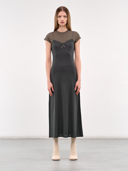 Layered Jersey Dress (A20796-GREY-ANTHRACITE)
