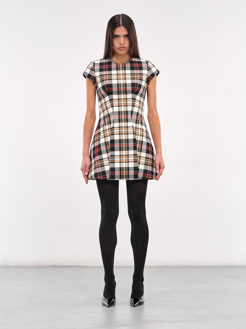 Check Mini Dress (A20819-BPH036-MULTI-BROWN)