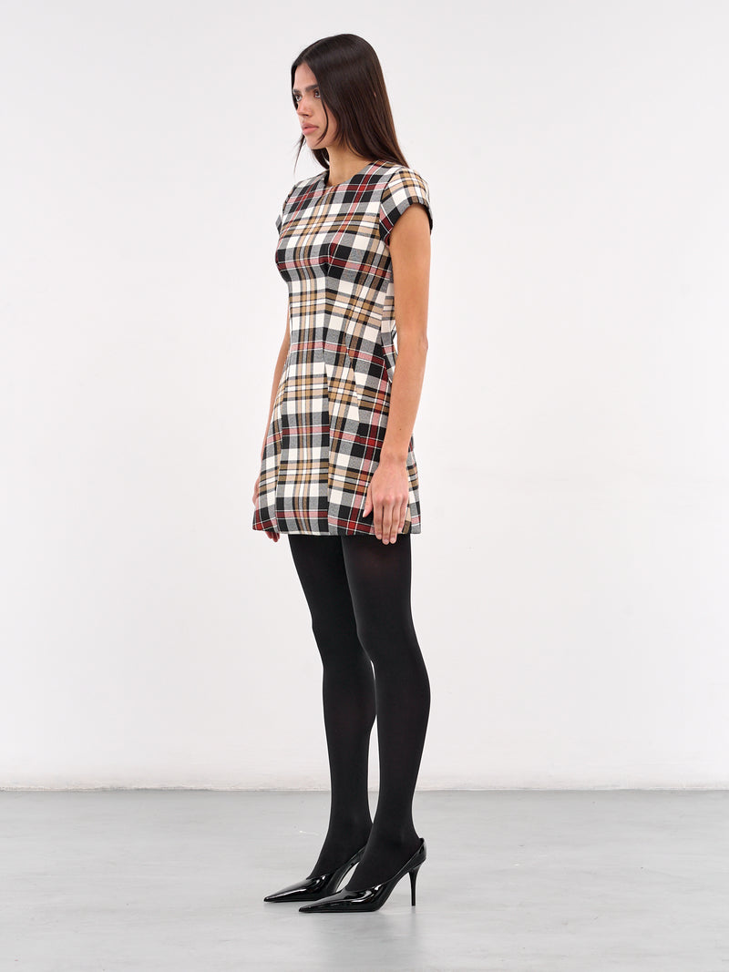 Check Mini Dress (A20819-BPH036-MULTI-BROWN)