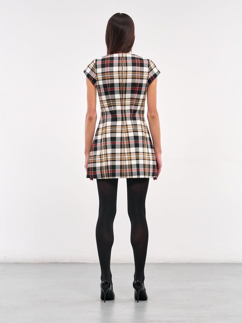 Check Mini Dress (A20819-BPH036-MULTI-BROWN)