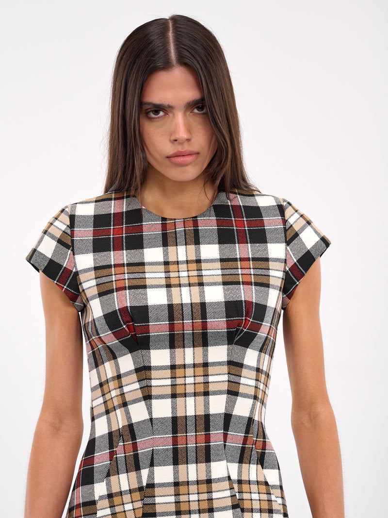 Check Mini Dress (A20819-BPH036-MULTI-BROWN)