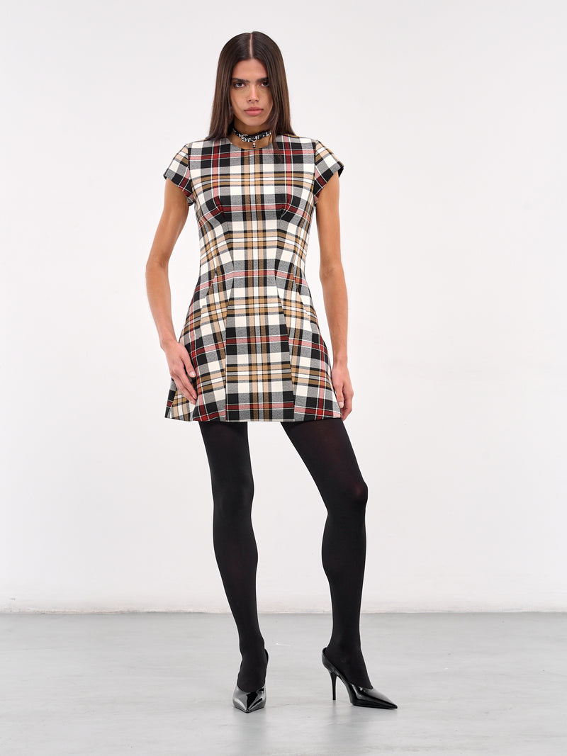 Check Mini Dress (A20819-BPH036-MULTI-BROWN)