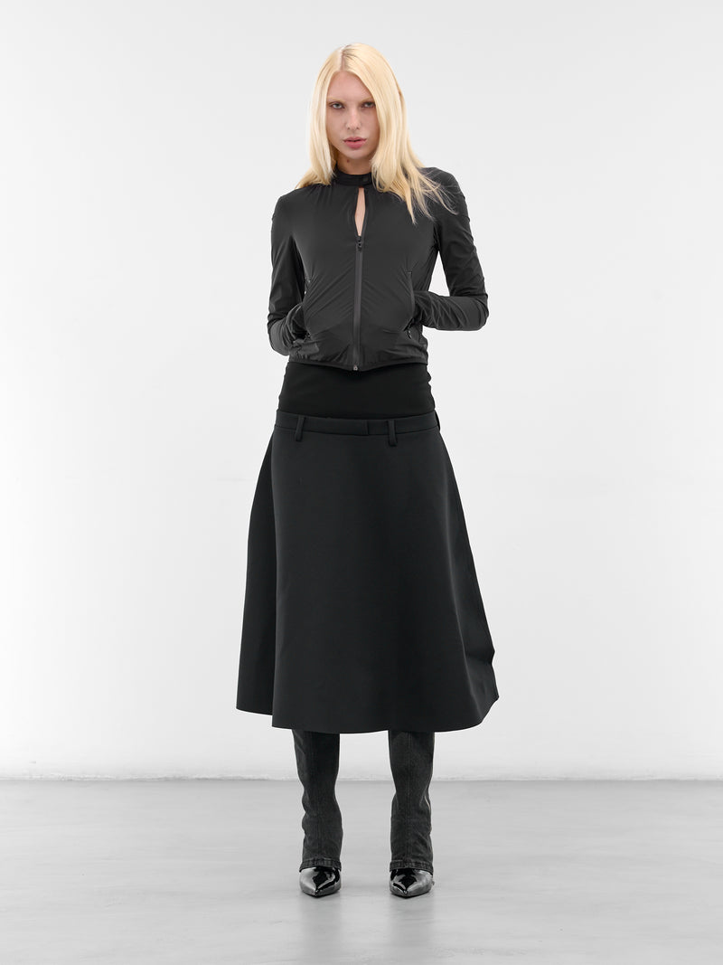 Navy O-Grace-Bond Midi Skirt (AA21128-0WFCZ-81E-MIDNIGHT-BLUE)