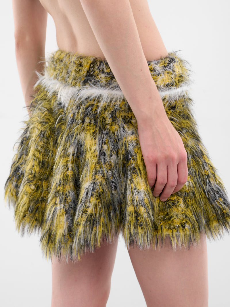 Yellow Fuzzy Knit Mini Skirt (A21447-0EGCA-900A-YELLOW)