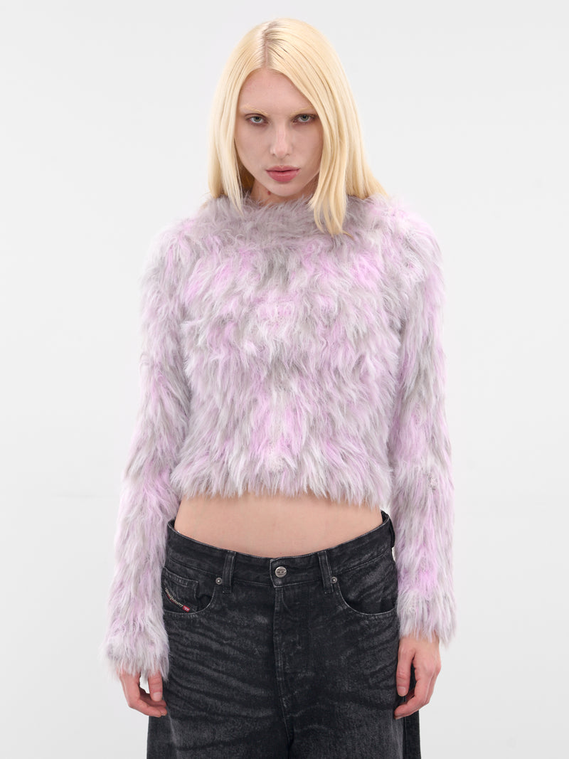 Lavender M-Annika Fuzzy Knit Sweater (A21451-0EGCD-129A-LAVENDER)