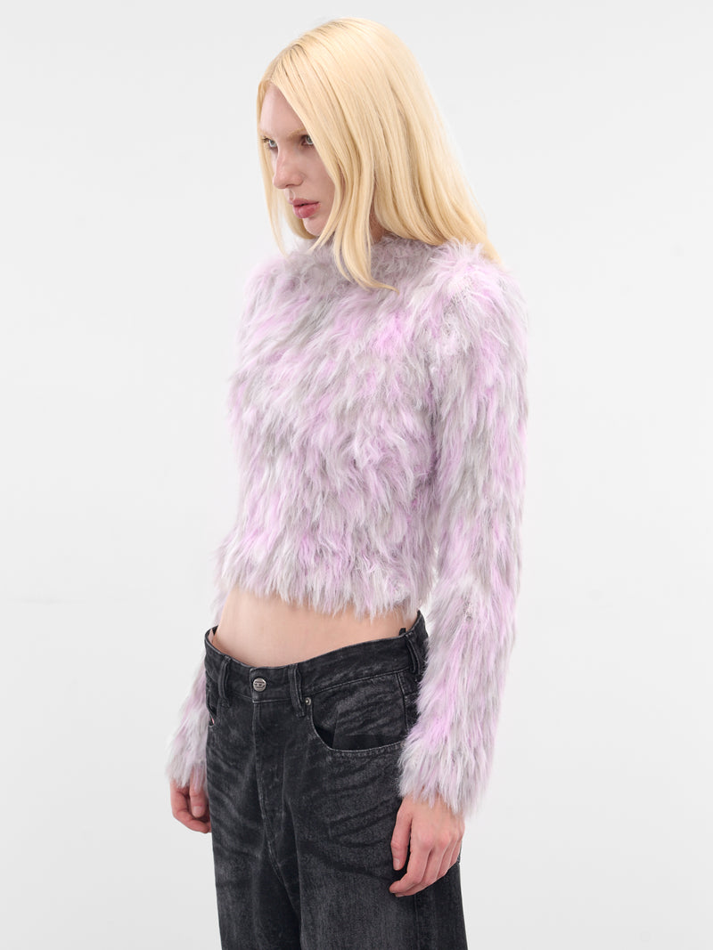 Lavender M-Annika Fuzzy Knit Sweater (A21451-0EGCD-129A-LAVENDER)