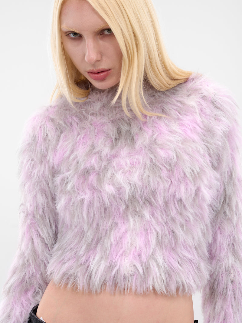 Lavender M-Annika Fuzzy Knit Sweater (A21451-0EGCD-129A-LAVENDER)