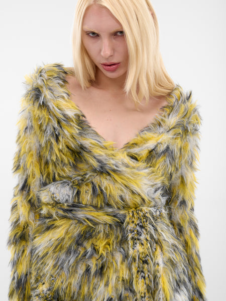 Yellow M-Annaine Fuzzy Knit Cardigan (A21468-0EGCD-900A-YELLOW)