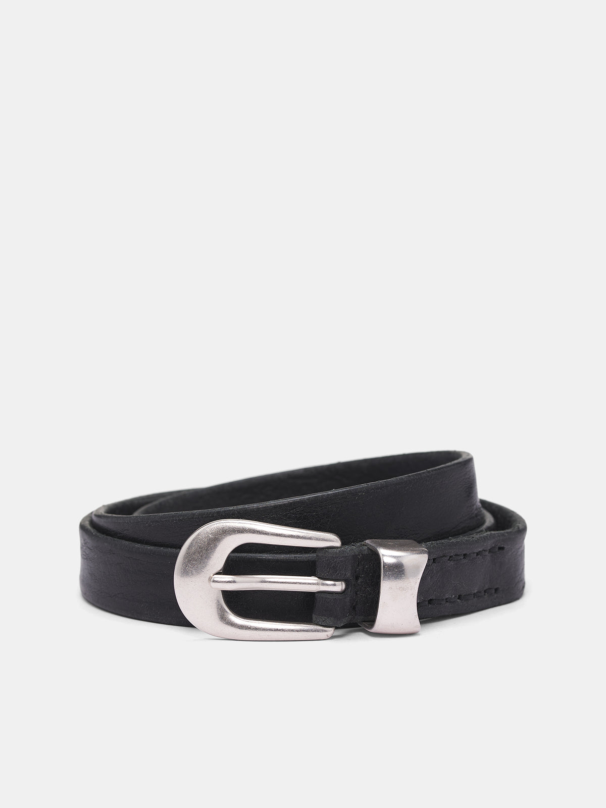 OUR LEGACY 2cm Black Leather Belt | H.Lorenzo - front