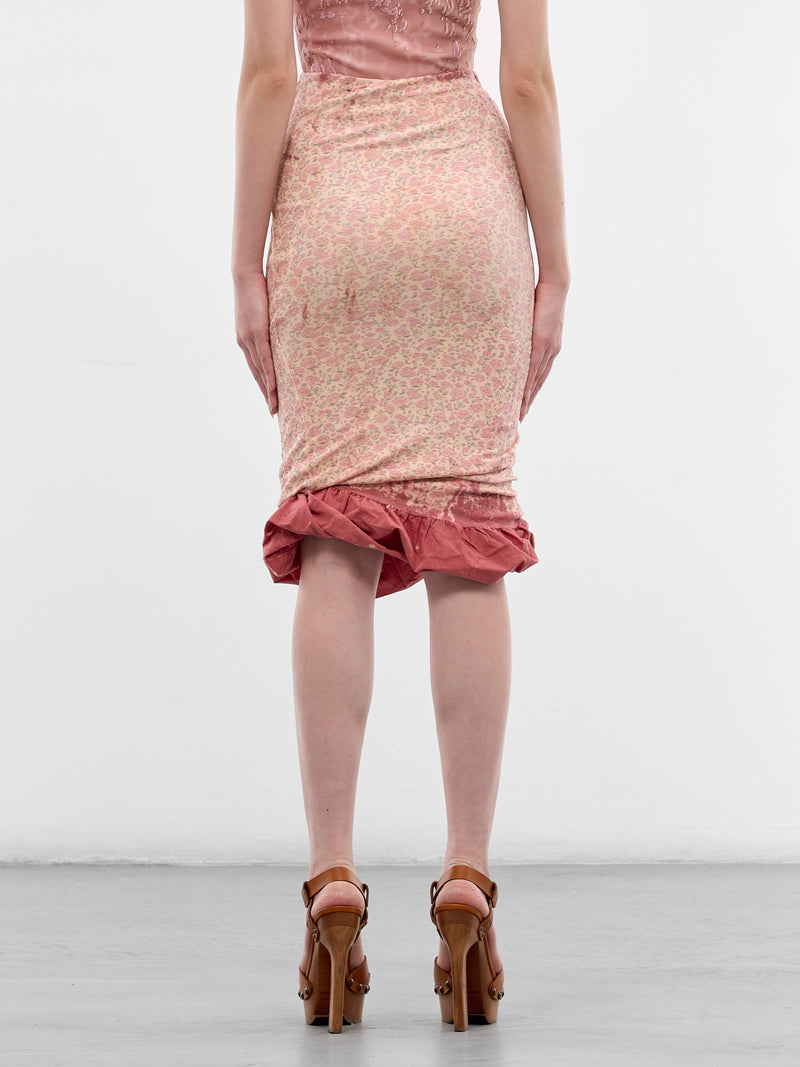 O-Pale Layered Puffy Hem Skirt (A22940-0IFBA-38WA-SCARLET)