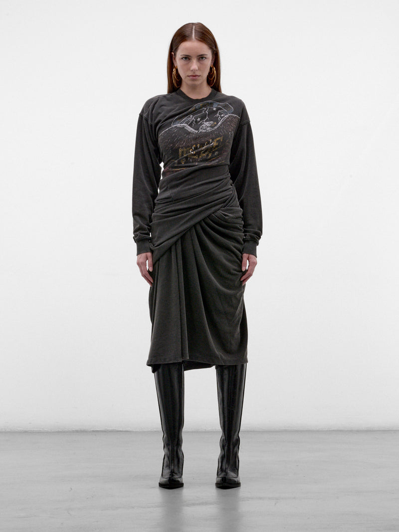 Black D-Nency Sweatshirt Dress (A251553-D-NENCY-BLACK)