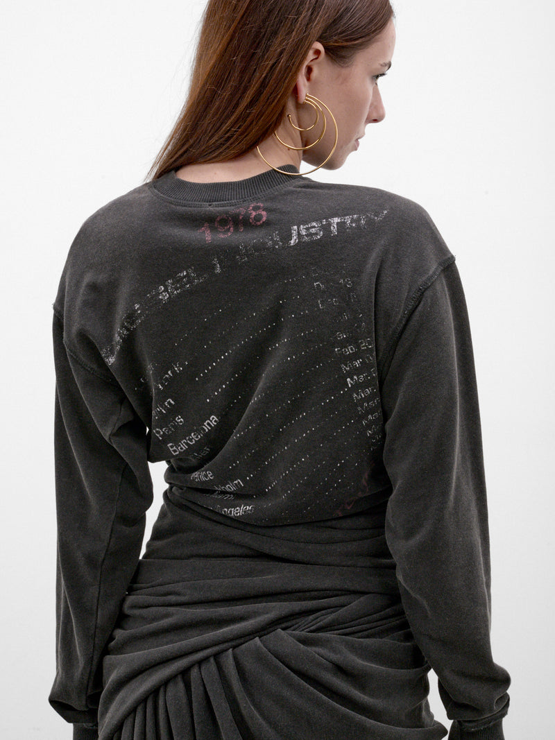 Black D-Nency Sweatshirt Dress (A251553-D-NENCY-BLACK)