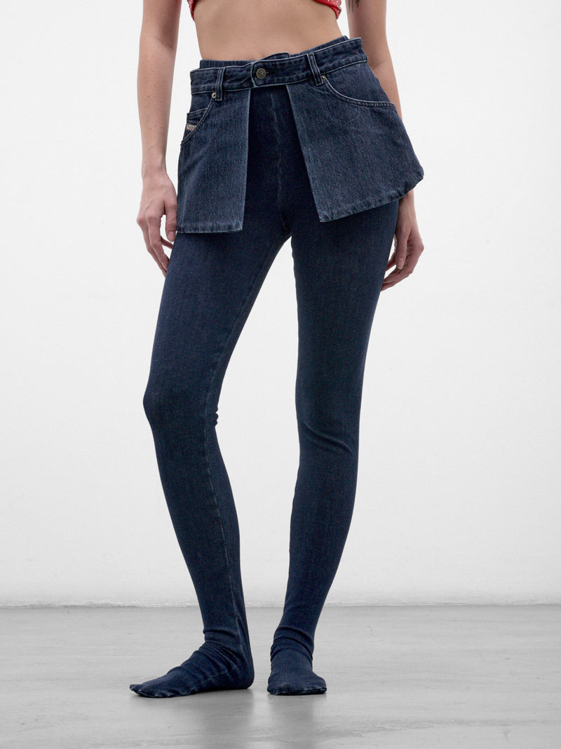 Indigo D-Spika Skirt Jeans (A25597-D-SPIKA-FSJ-DENIM)