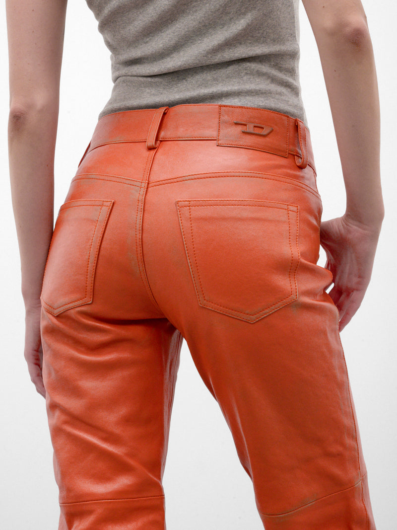 Orange L-Boot Leather Jeans (A25676-L-BOOT-ORANGE)