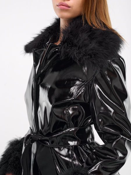 Blumarine ブルマリン ショートコート ブラック Lサイズ ミンクファー