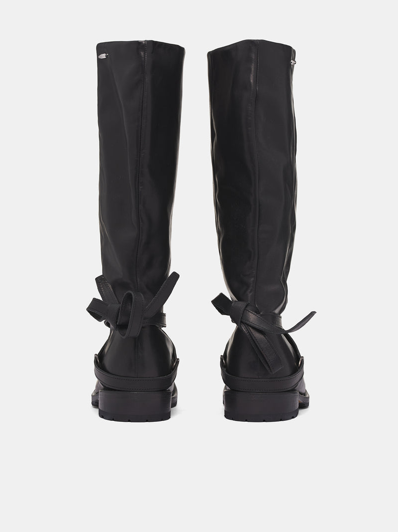 Black High Engine Leather Boots (A4257HB-HIGH-ENGINE-BLACK)