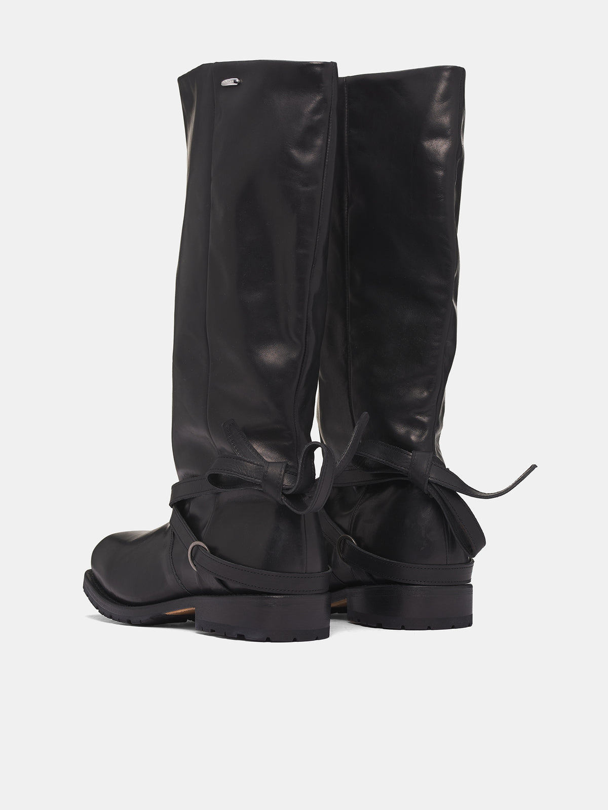 Black High Engine Leather Boots (A4257HB-HIGH-ENGINE-BLACK)