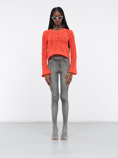 Multi border loose knit
