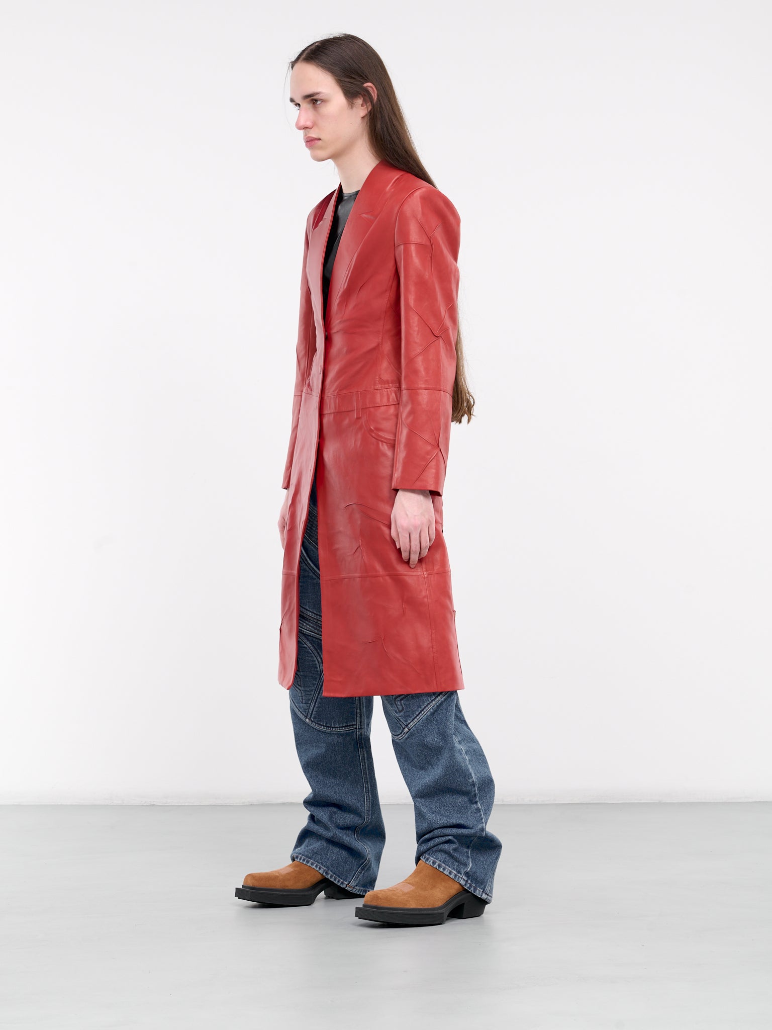Leather Coat (A70173-RED)