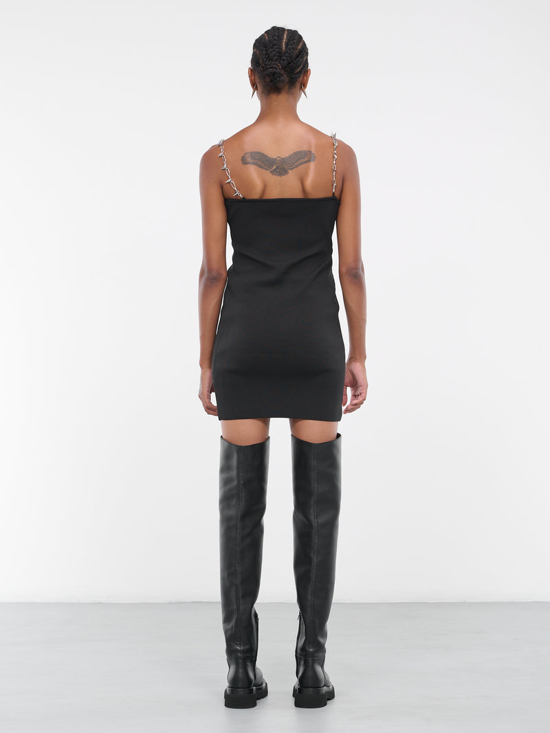 Stud Strap Mini Dress (AAWKN0216YA01-BLK0001-BLACK)