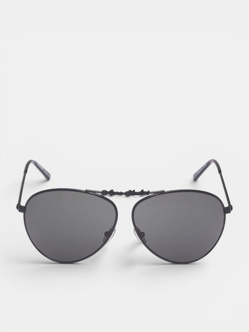Black Metal Aviator Sunglasses (AC-UX-EYEW000002-BLACK-BLACK)
