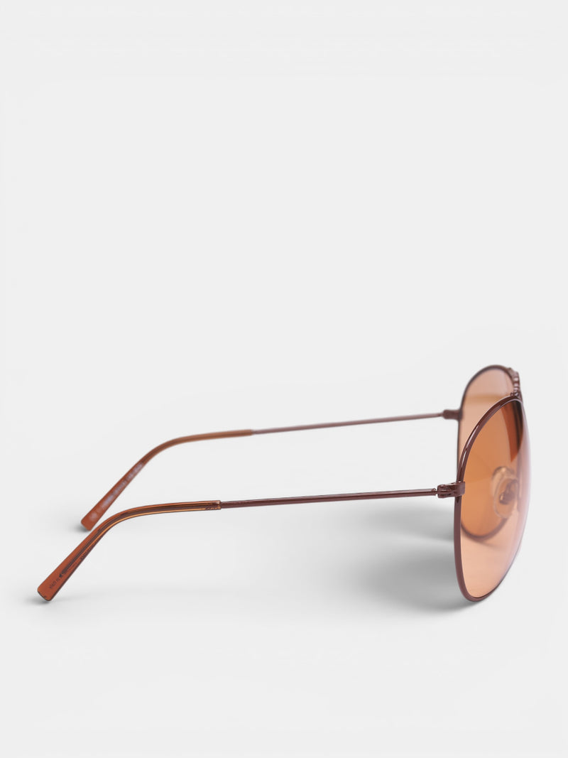 Orange Metal Aviator Sunglasses (AC-UX-EYEW000002-BROWN-ORANGE)