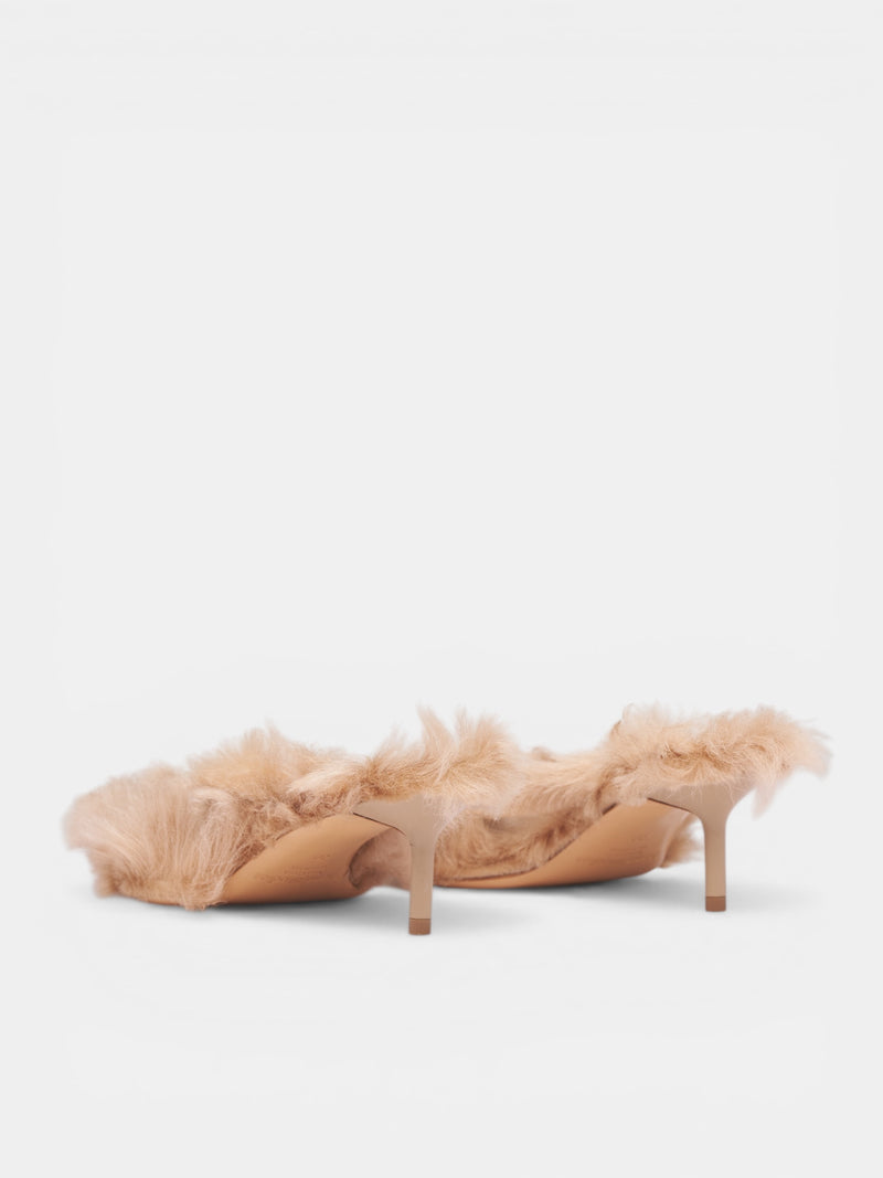 Beige Furry Shearling Kitten Heels (AC-WN-SHOE000024-BISCUIT-BEIGE)