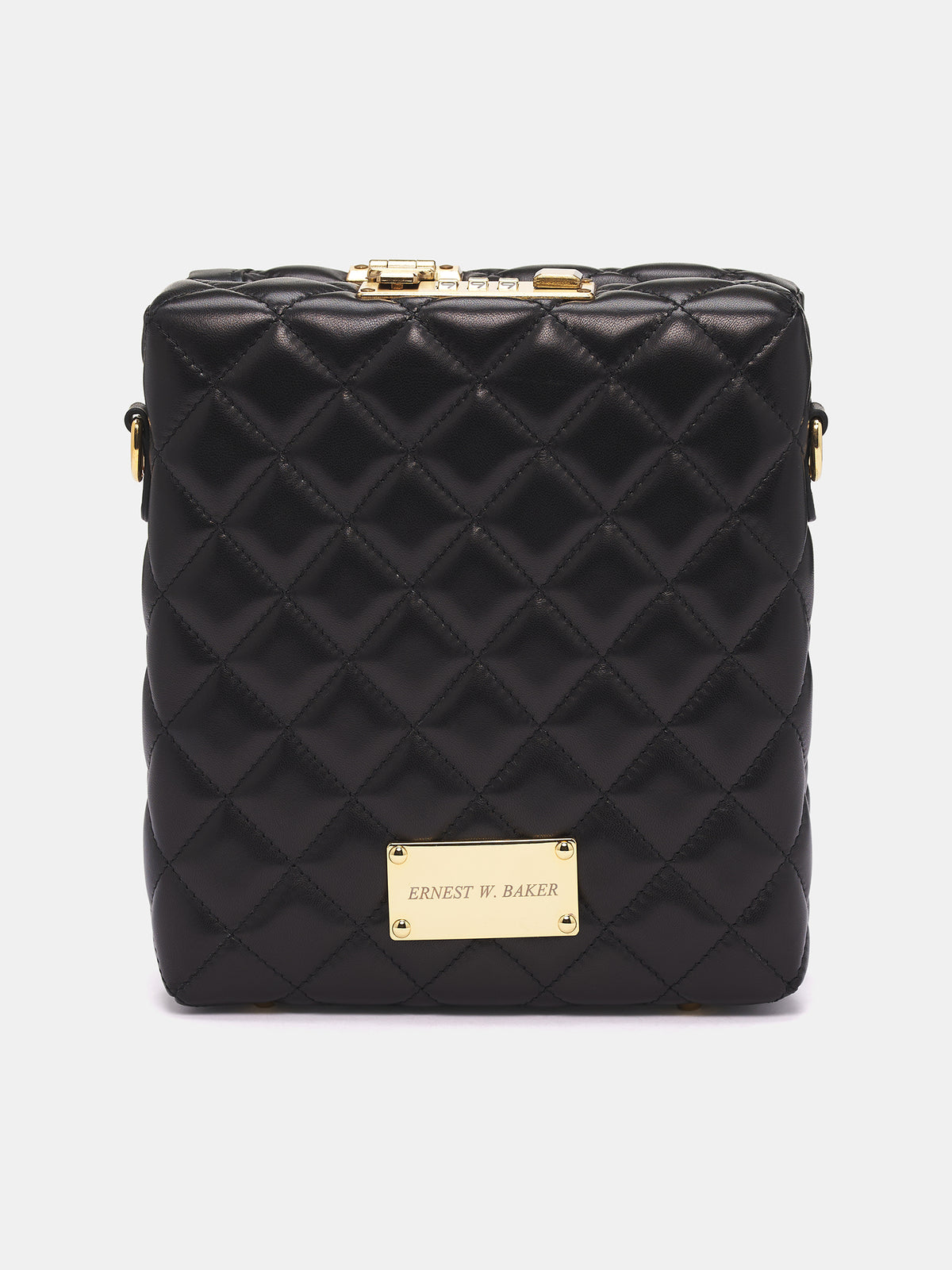 Black Quilted Leather Present Bag (AC16B-LE11-BLACK)