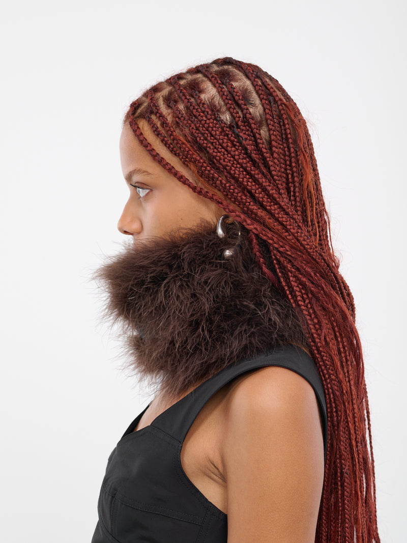 Feather Choker (ACC-041-M-BITTER-CHOCOLATE)