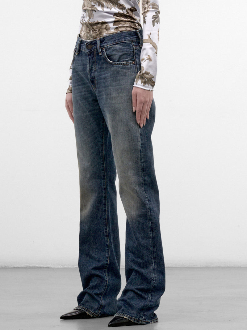 Blue Denim 2009F Straight Jeans (ACNE-STUDIOS-2009F-MID-BLUE-BI)