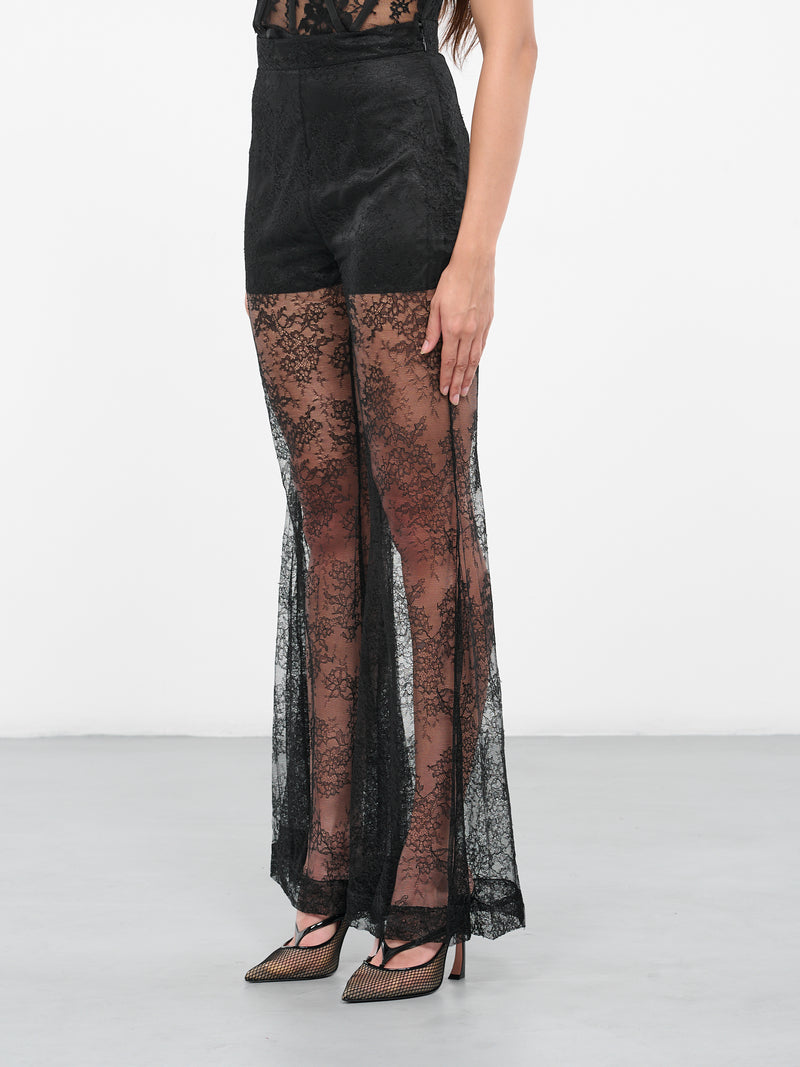 Lace Big Flare Pants (ACPA003PA0474-U900-BLACK)