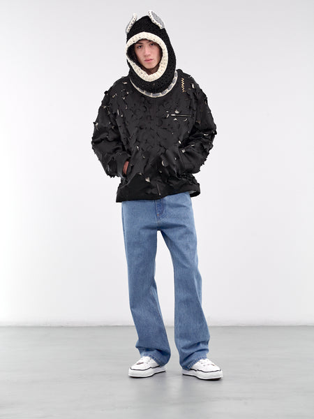 ★OAMC★ Moon Hood Over Jeans 22A28OAJ20538 22A28OAJ20538FW2 OVERSIZE CROP ZIP UP HOODIE AGED POWDER BLUE — MOOJIMOOJI