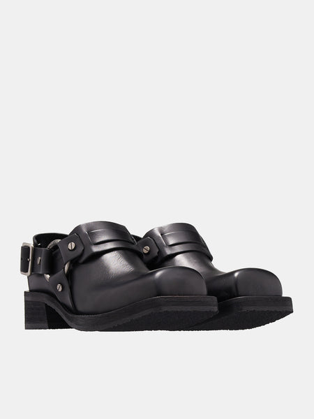 Caminando/ BUCKLE CLOG MULES Buckle clog mules black Size