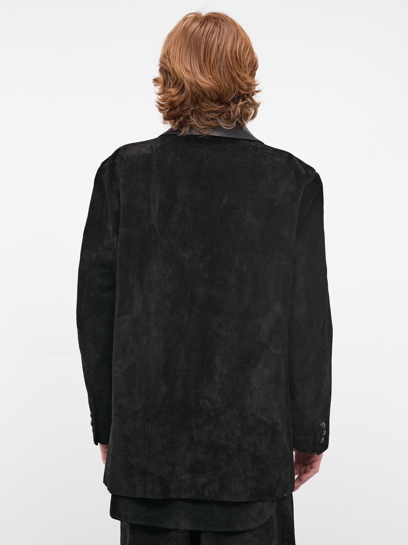 Black Leather Tuxedo Blazer (ADJ2603-DEEP-NIGHT-BLACK)