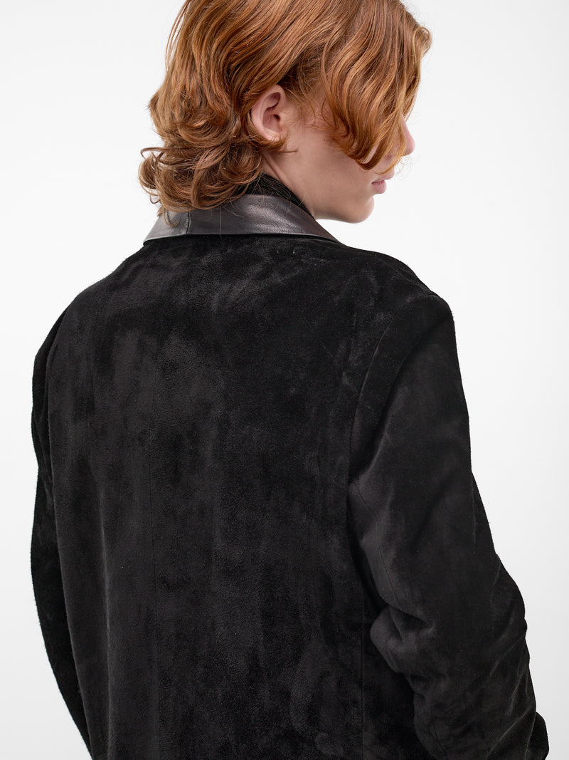 Black Leather Tuxedo Blazer (ADJ2603-DEEP-NIGHT-BLACK)