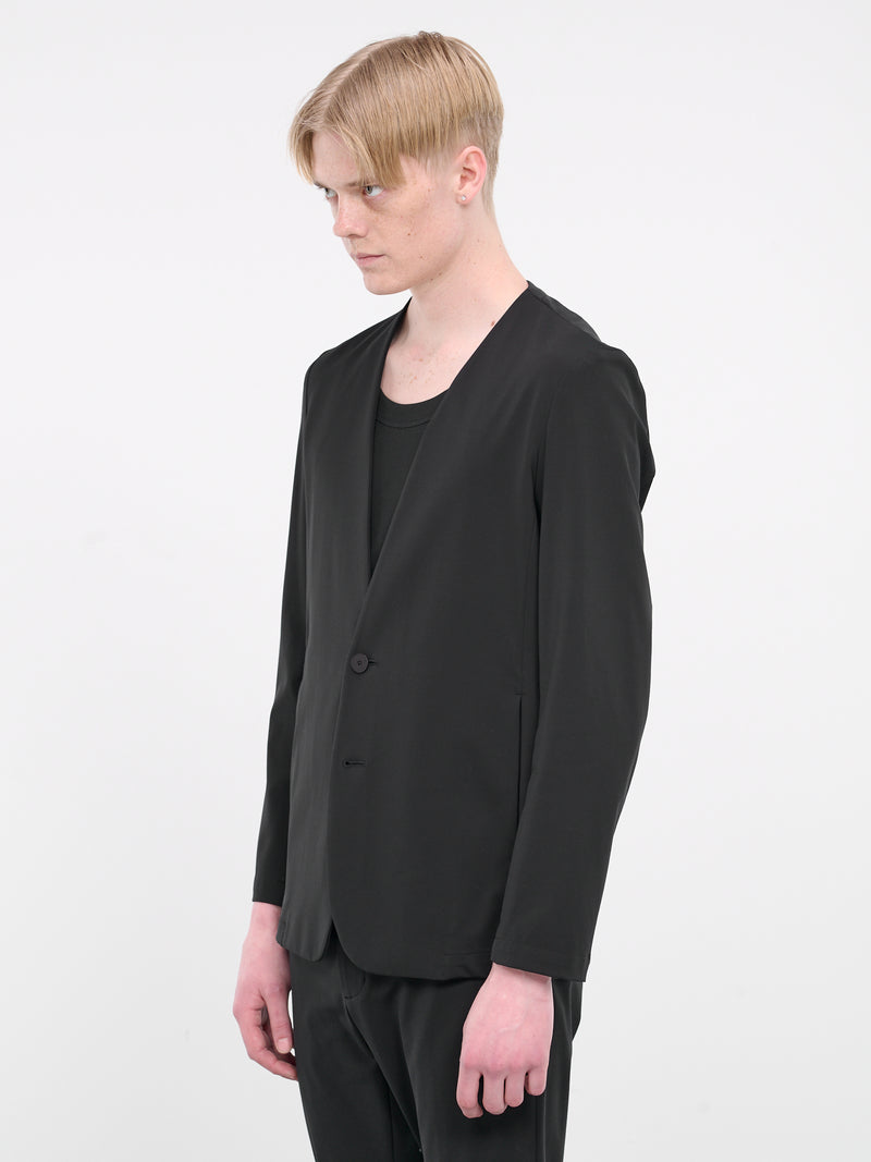 Tailored Collarless Blazer (AG41-020-BLACK)