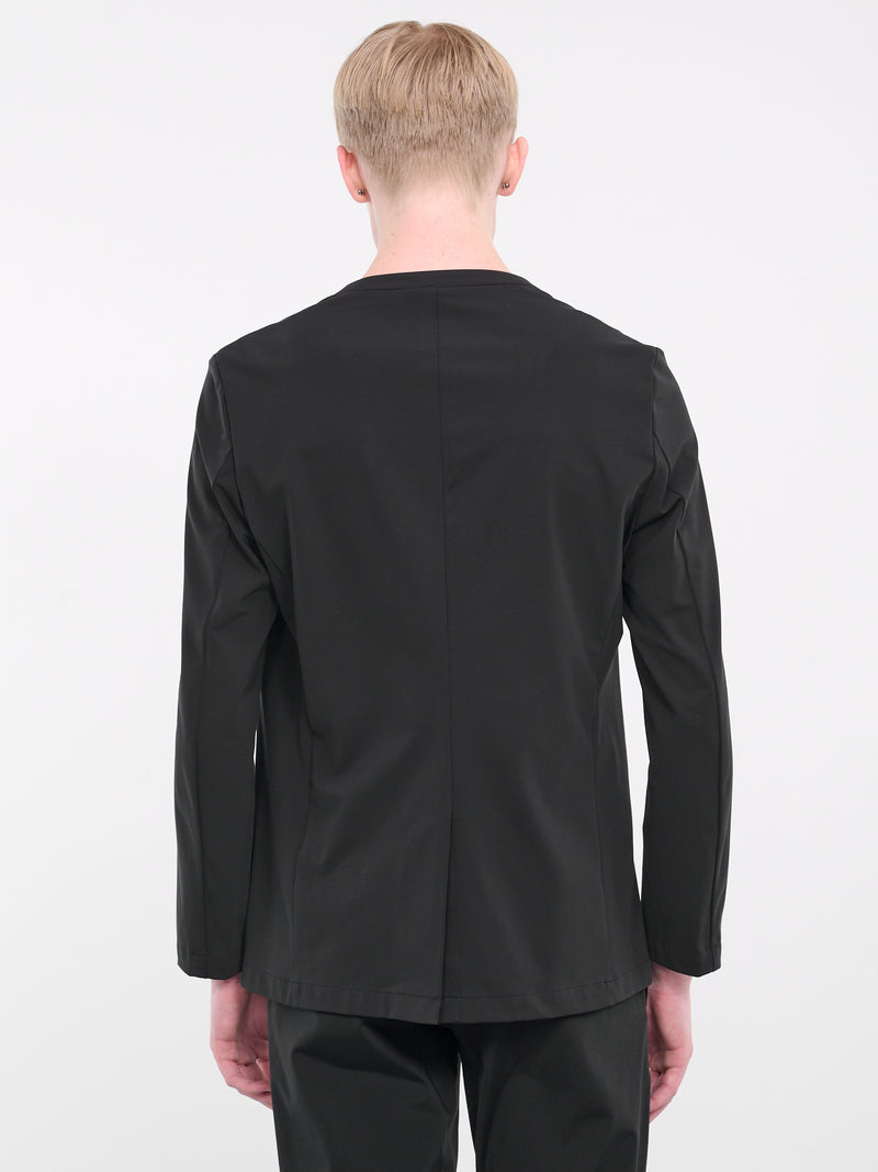 Tailored Collarless Blazer (AG41-020-BLACK)