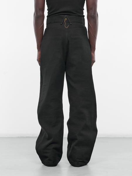 PANTALON DOLE BlackIndigo サイズ１ OUTIL ウティ – “PANTALON DOLE” BLACK INDIGO – – CASTELO