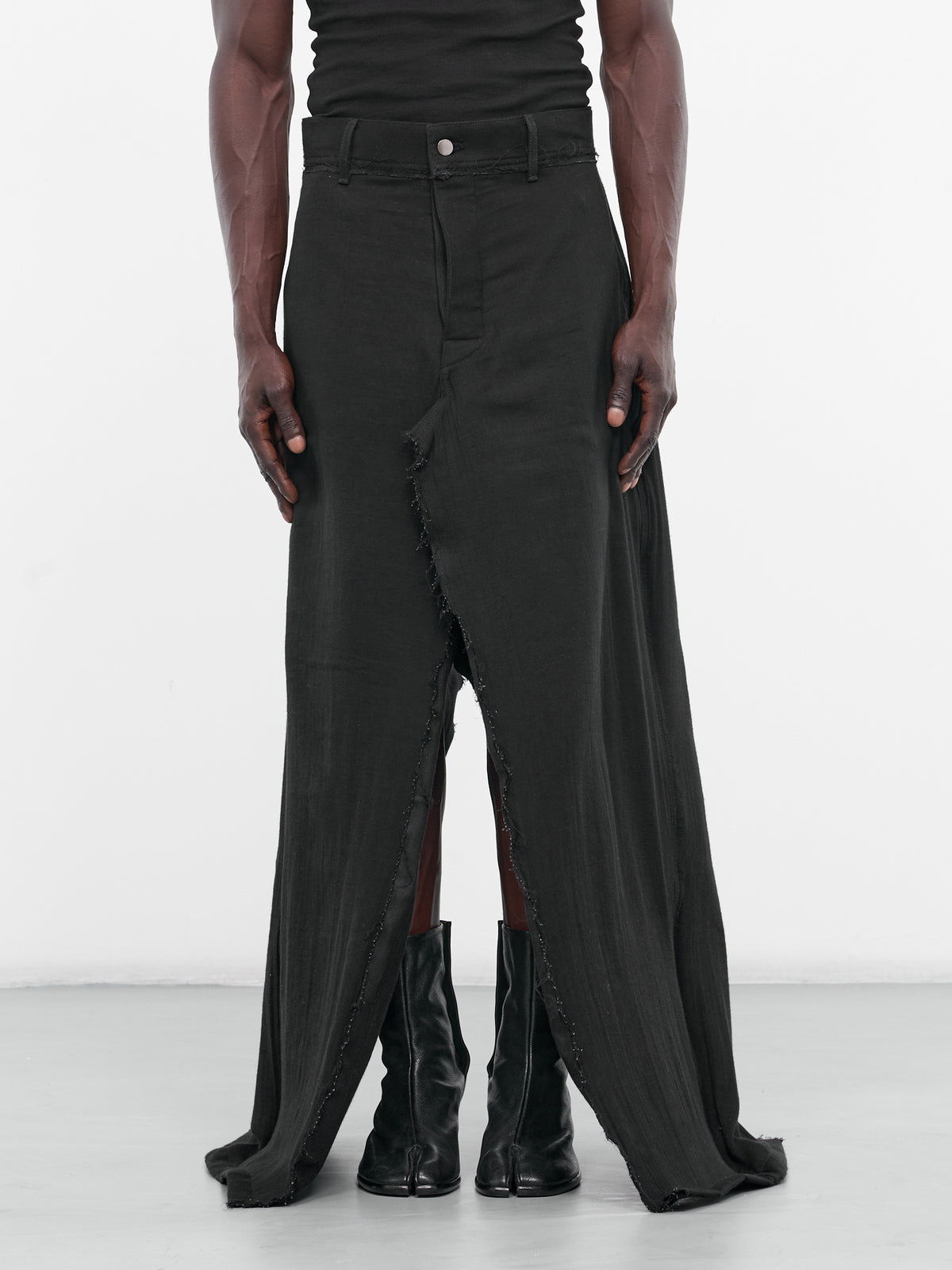 Gauze Denim Skirt (AIR03S101-BLACK)