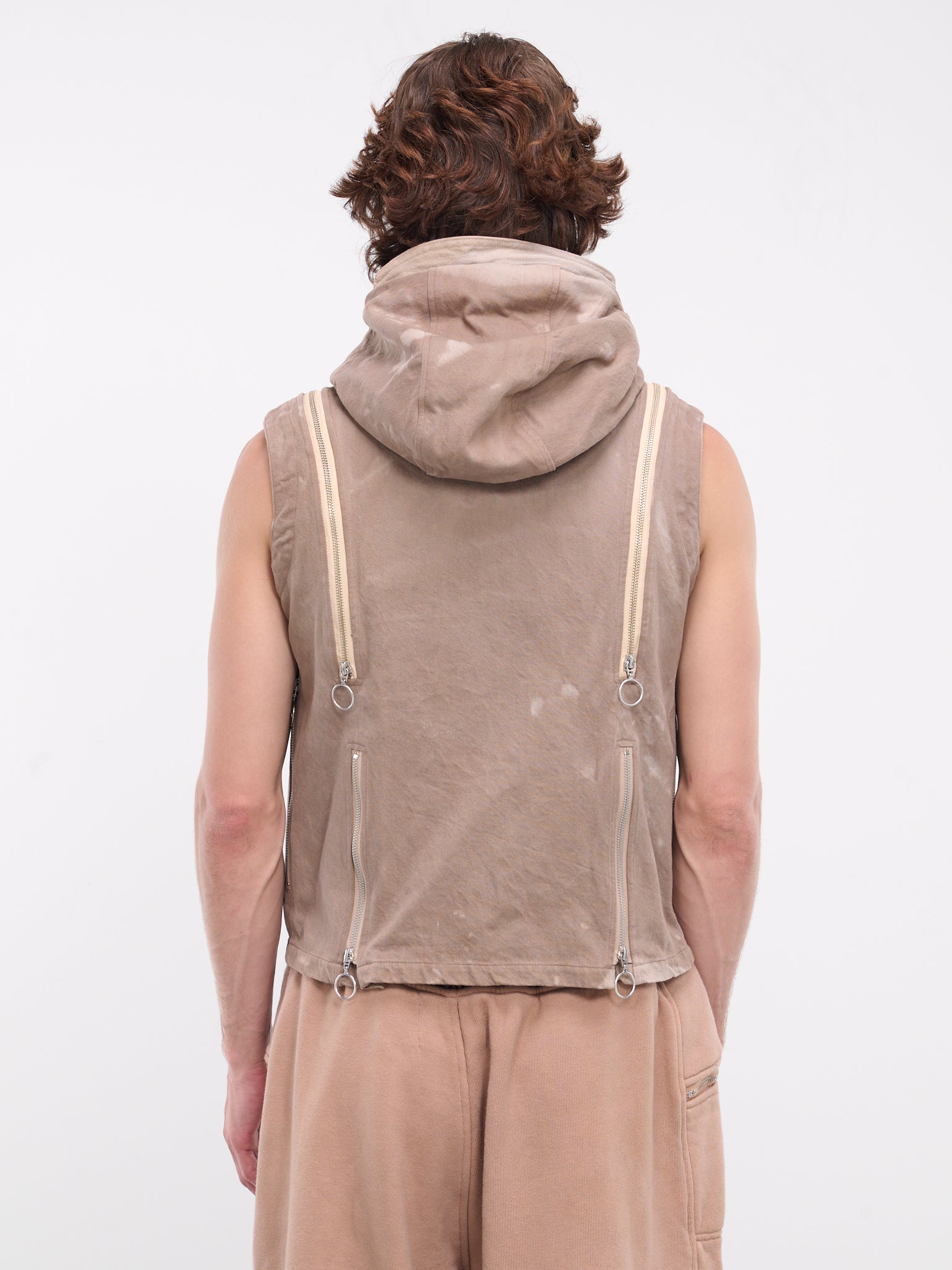 Adjustable Zip Fit Vest (AJVEST-BROWN-GARMENT-DYE)