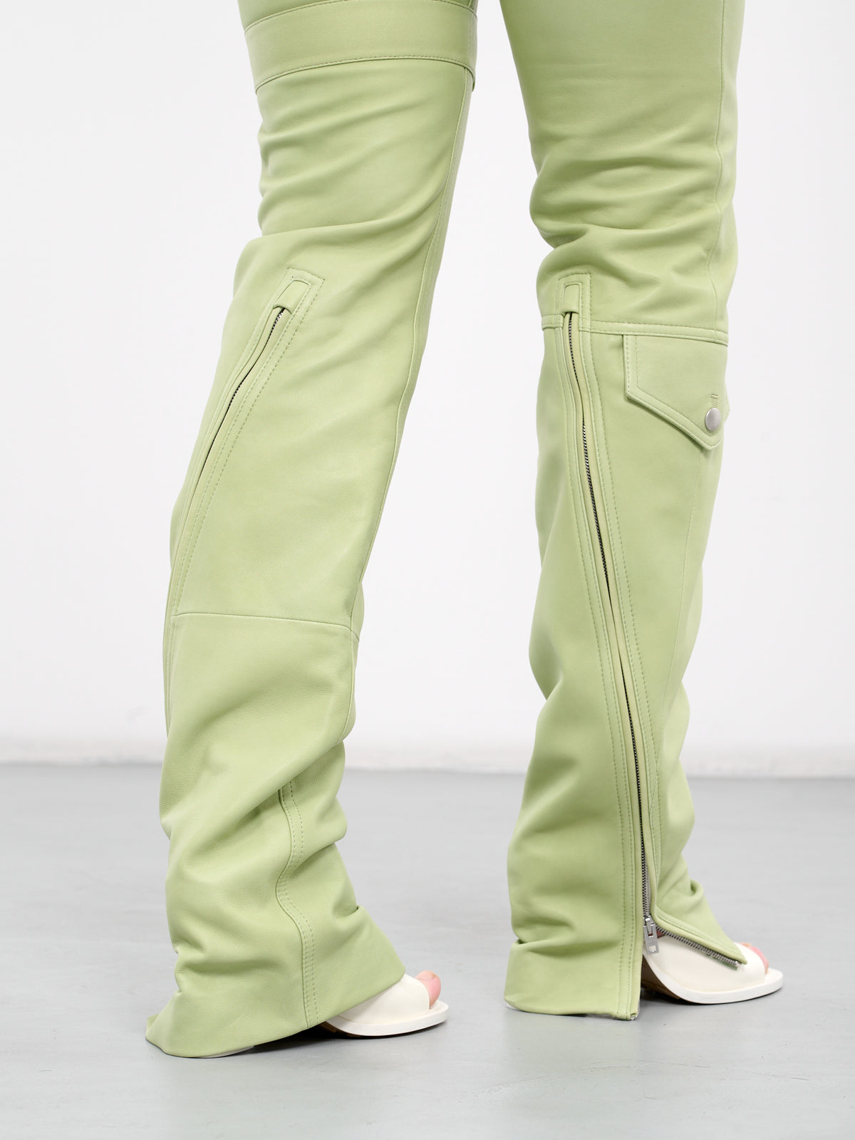 Leather Trousers (AK0760-PISTACHIO-GREEN)
