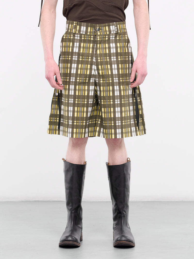 Check A-Line Shorts (ALS-03-H-CHECK-BROWN-YELLOW)